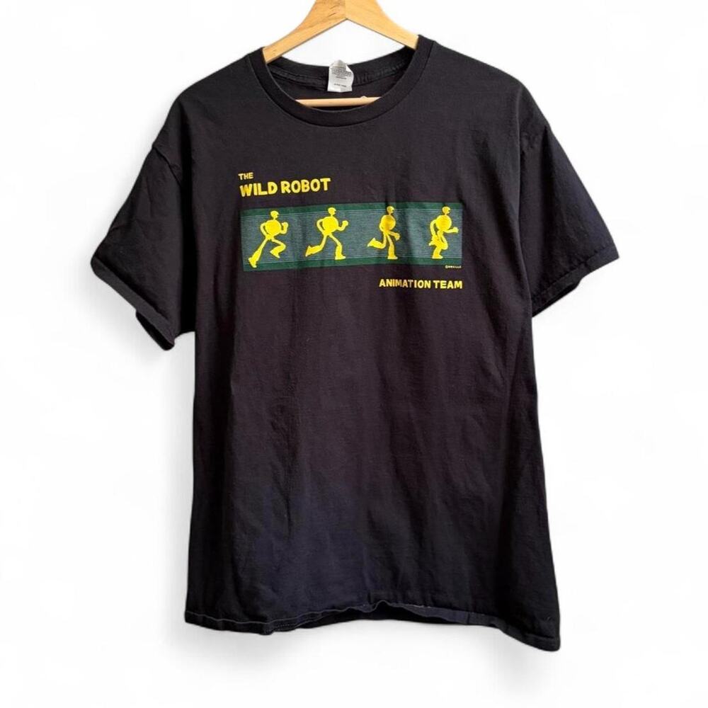 The Wild Robot Animation Team Tee Mens L Film Cast Crew Cartoon Movie